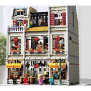 5588PCS MOC City Street Town Pizza Shop Store Restaurant Diner Model Figures Building Block Brick Gift Set Kids New Compatible With Lego